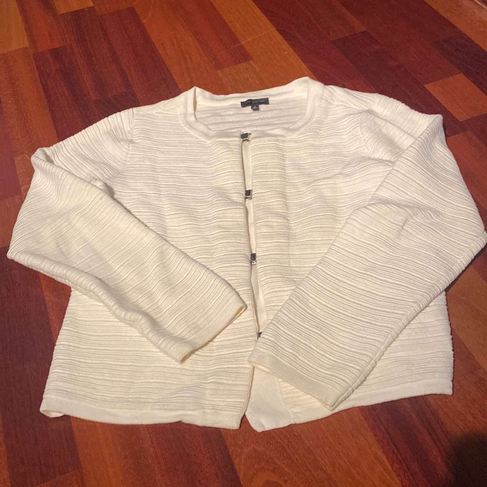 The Limited Medium Petite White Sweater Blazer